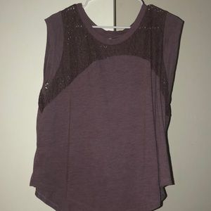 Purple loose t shirt